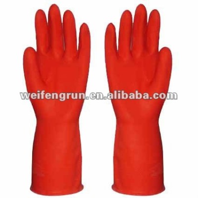 orange latex household glove/rubber glove