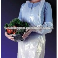 plastic white embossed Disposable PE Aprons