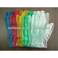 yellow disposable vinyl gloves